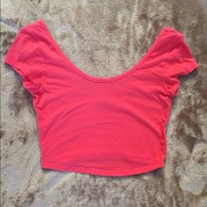 Bozzolo Coral Pink Crop Top